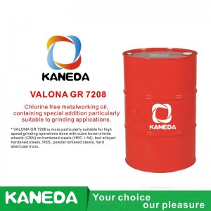 KANEDA VALONA GR 7208 Kovoobráběcí olej neobsahující chlor, obsahující speciální přísady zvláště vhodné pro broušení.